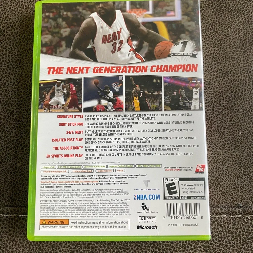 NBA 2K7 (Microsoft Xbox 360, 2006)
